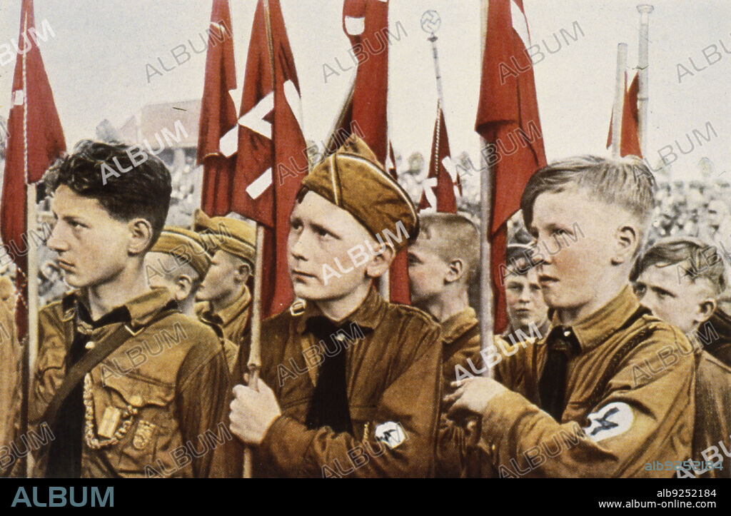Members of the Deutsches Jungvolk, a youth organization of the Hitler Youth (undated picture). (Date created: 01.01.1933-31.12.1945).