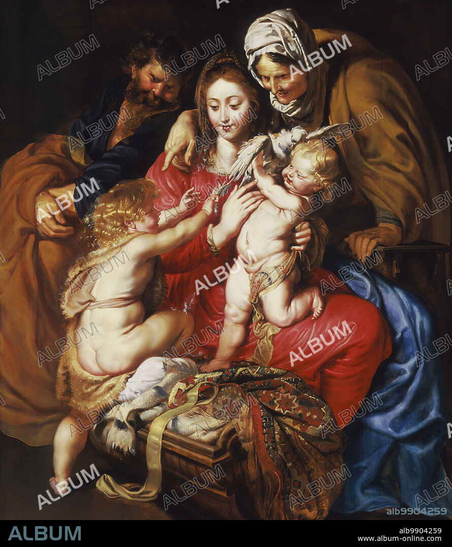 PETER PAUL RUBENS. The Holy Family with St. Elizabeth, St. John, and a Dove, c1609.