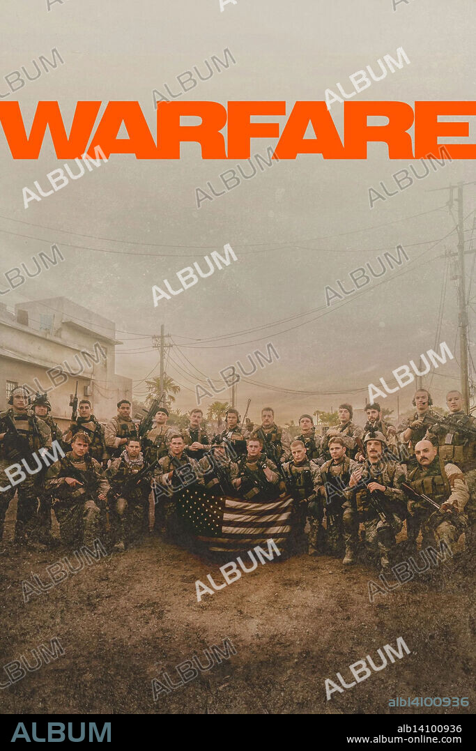 Affiche de WARFARE, 2025, réalisé par ALEX GARLAND et RAY MENDOZA. Copyright A24 / DNA Films.