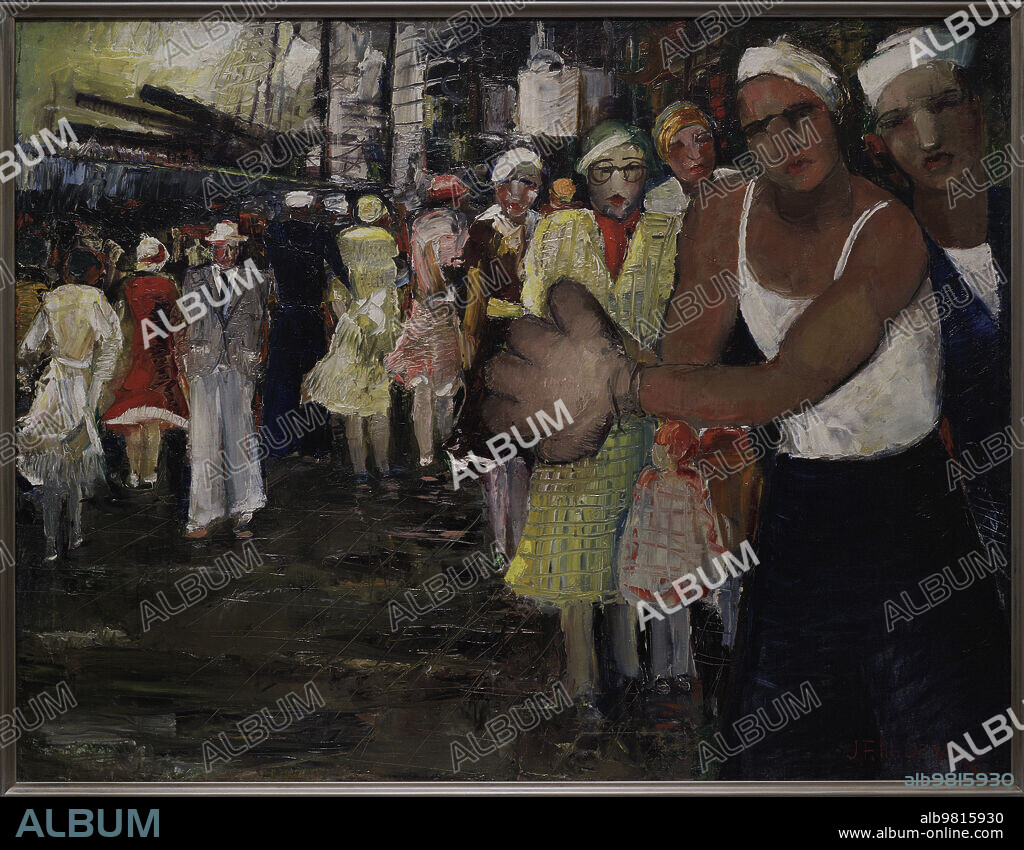 Janis Tidemanis (1897-1964). Latvian painter. Harbour. First Glove, 1930s. Oil on canvas, 101 x 130 cm. Latvian National Museum of Art. Riga. Latvia.