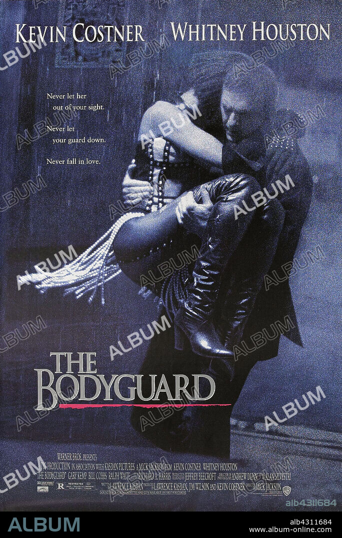 Affiche de THE BODYGUARD, 1992, réalisé par MICK JACKSON. Copyright WARNER BROS/TIG PRODUCTIONS/KASDAN PICTURES.