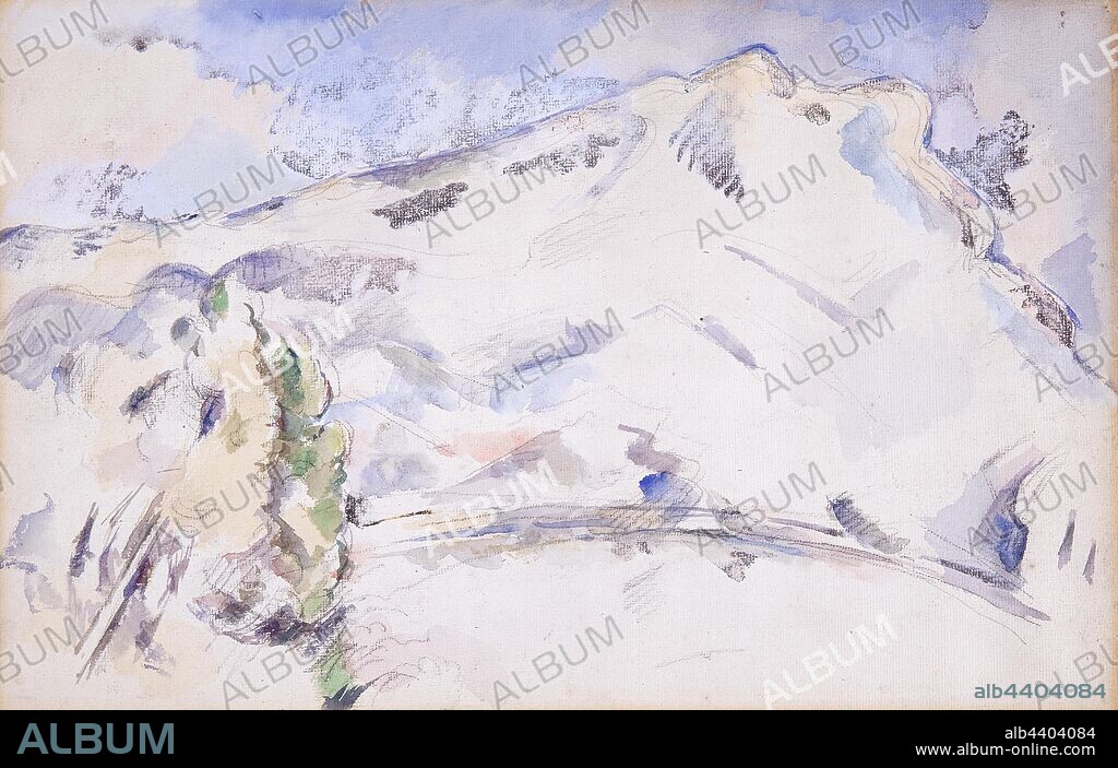 Paul Cézanne: Mont Sainte-Victoire (La Montagne Sainte-Victoire), Paul Cézanne, c. 1900, Watercolor and graphite on wove paper, Overall: 12 1/2 x 19 in. (31.8 x 48.3 cm).
