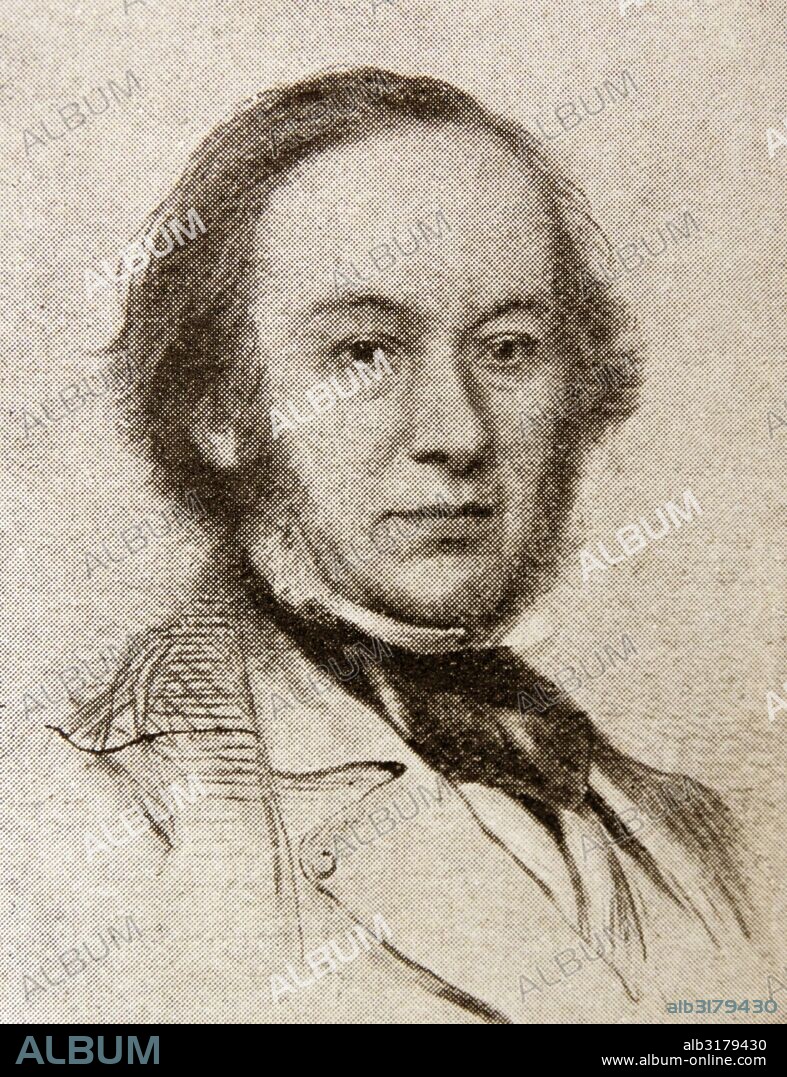 Portrait of Richard Cobden (1804-1865) English manufacturer and Radical and Liberal statesman, associated with two major free trade campaigns, the Anti-Corn Law League and the Cobden–Chevalier Treaty. Dated 19th Century.