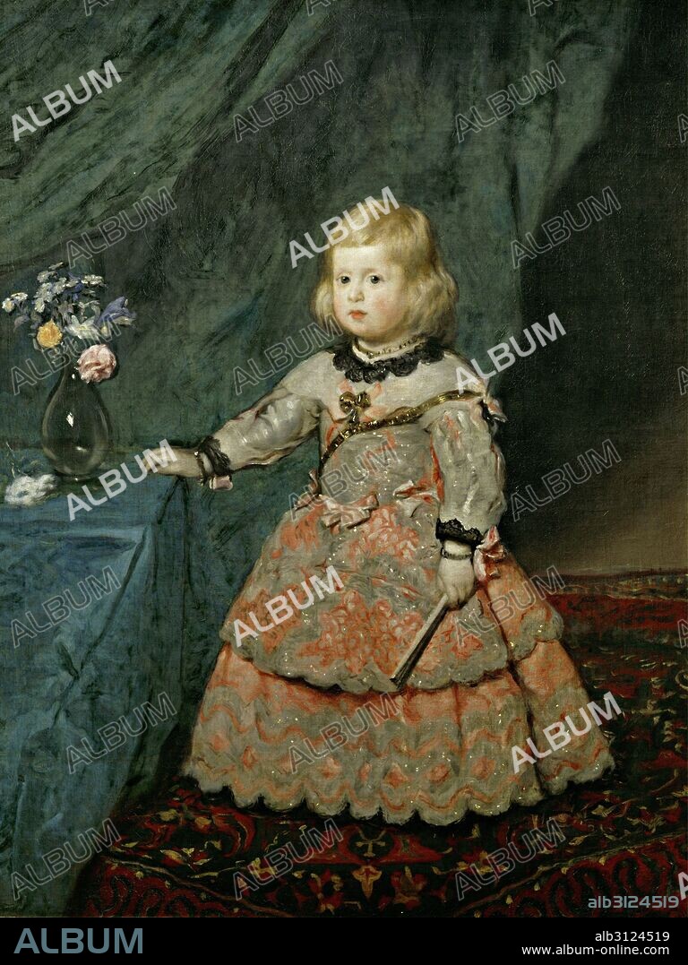 DIEGO VELÁZQUEZ. Diego Velazquez / 'The Infanta Margarita', 1653-1654, Oil on canvas, 128,5 x 100 cm.