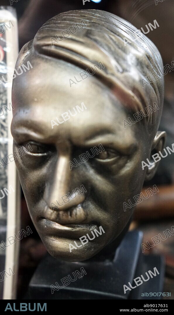A bust of Oswald Mosley. Sir Oswald Ernald Mosley of Ancoats (1896-1980) a British politician, Member of Parliament and leader of the British Union of Fascists. The BUF was a fascist political party in the United Kingdom formed in 1932 by Oswald Mosley.