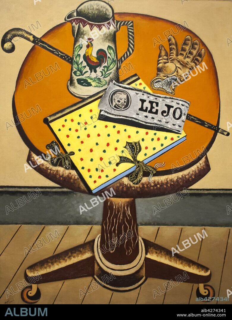 JOAN MIRÓ. Joan Miró / 'Bodegón - Guante y periódico', 1921, Óleo sobre lienzo, 116,8 x 89,5 cm.