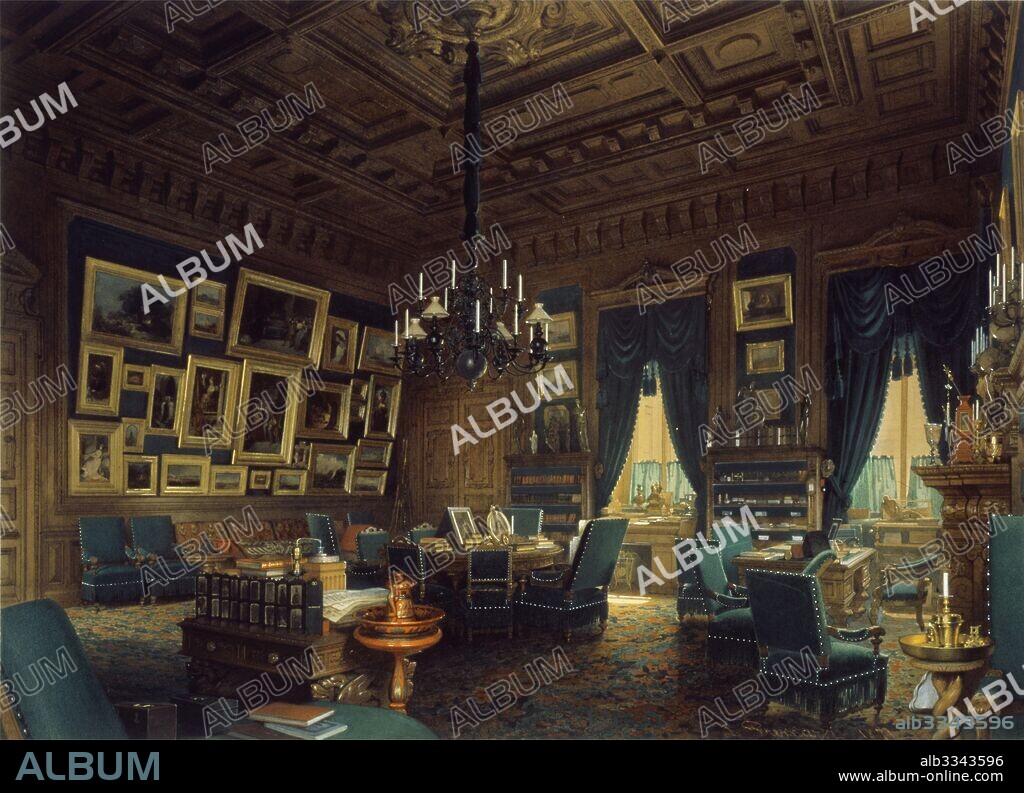 LUDWIG PREMAZZI (LUIGI). The study of Emperor Alexander III in the Anichkov Palace in Saint Petersburg.