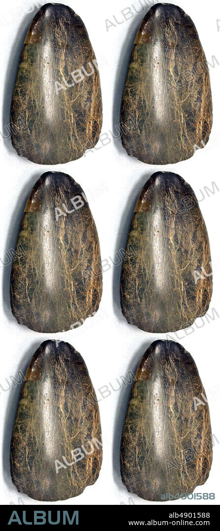 Axe, New Zealand, New Zealand, Nephrite, L. 4 1/2 in. (11.4 cm); W. 3 in. (7.6 cm); D. 3/4 in. (1.9 cm), Jade.
