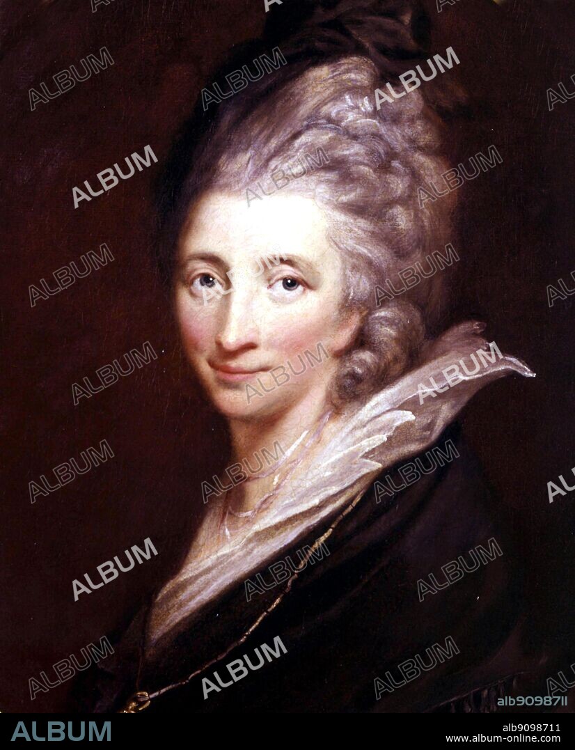 Mrs Thrale (Hester Lynch Salusbury) Welsh Writer 1741-1821 oil by Robert Edge Pine 1771.