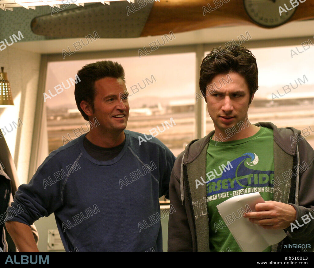 MATTHEW PERRY and ZACH BRAFF in SCRUBS, 2001, directed by ADAM BERNSTEIN. Copyright NBC.