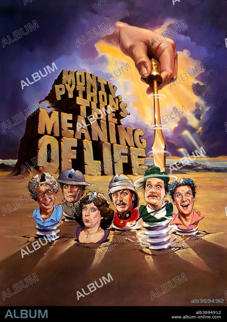 Poster de EL SENTIDO DE LA VIDA, 1983 (THE MEANING OF LIFE), dirigida por TERRY GILLIAM y TERRY JONES. Copyright UNIVERSAL STUDIOS.
