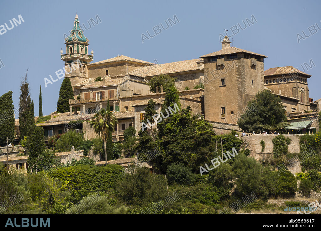 cartuja y torre palacio del rey Sancho, Valldemossa, sierra de tramuntana, Mallorca, balearic islands, spain, europe.