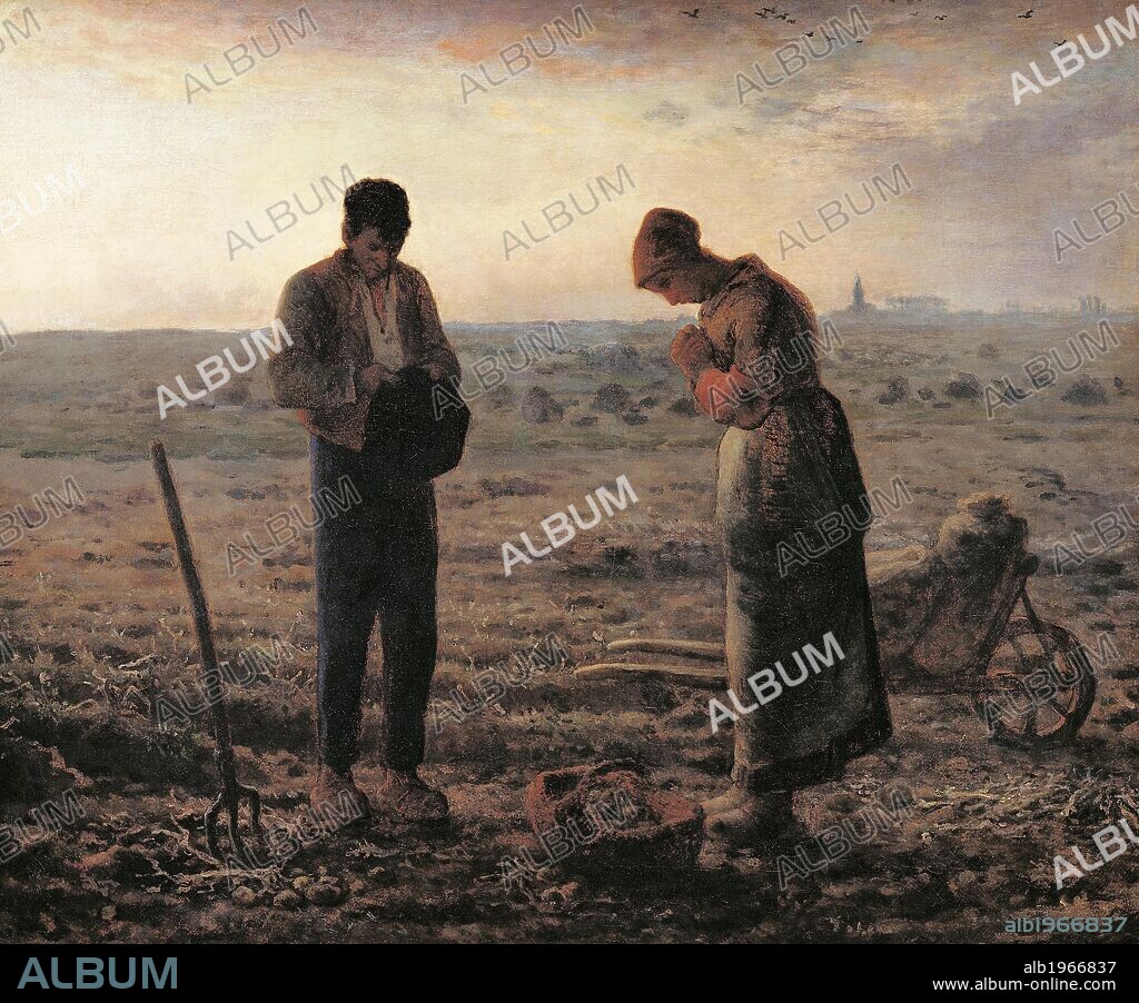 The Angelus, 1857-1859, by Jean-Francois Millet (1814-1875), oil on canvas, 55x66 cm.