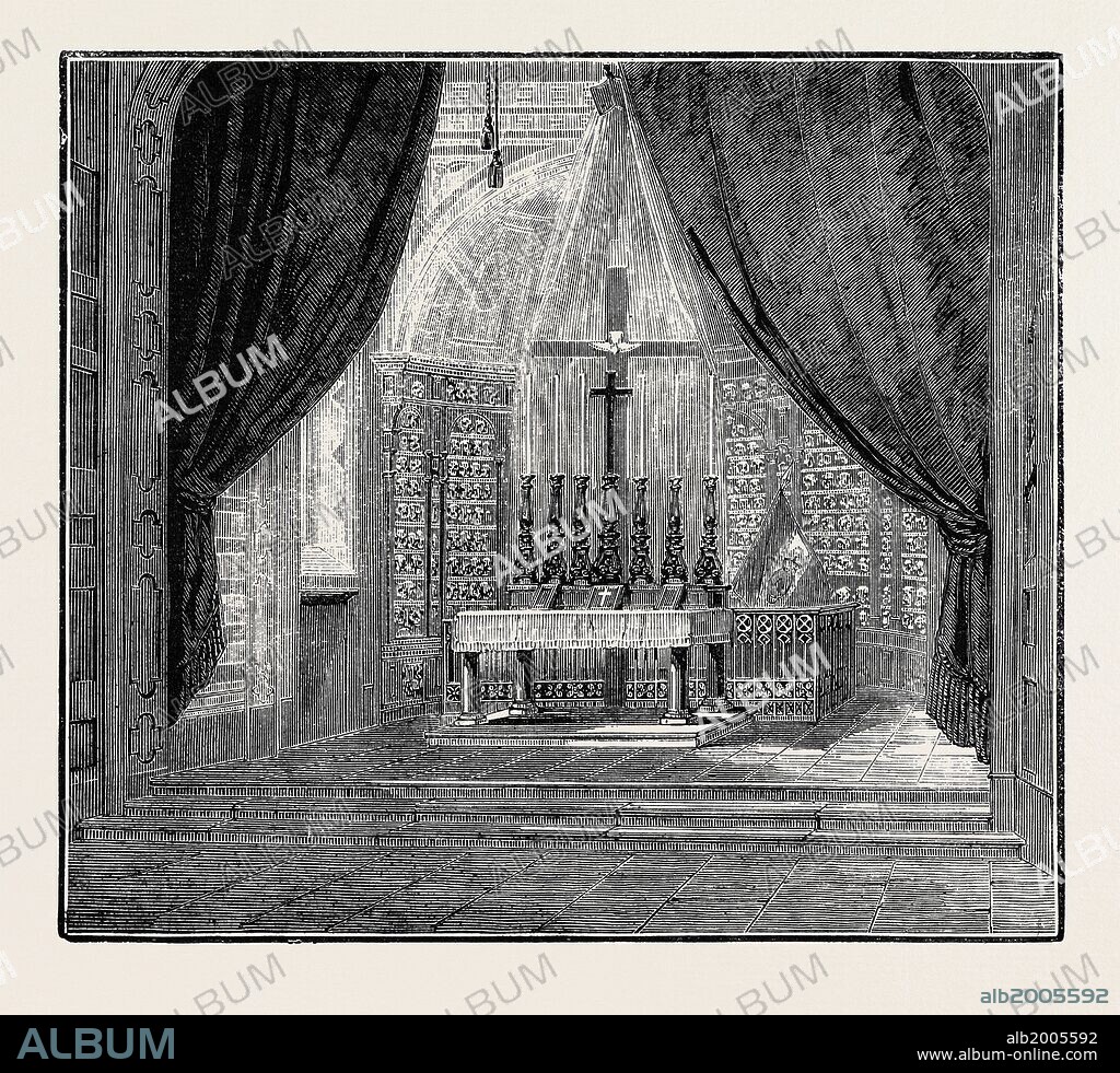 A VISIT TO THE BATTLEFIELD OF SOLFERINO: HIGH ALTAR IN THE OSSUARY, SOLFERINO.
