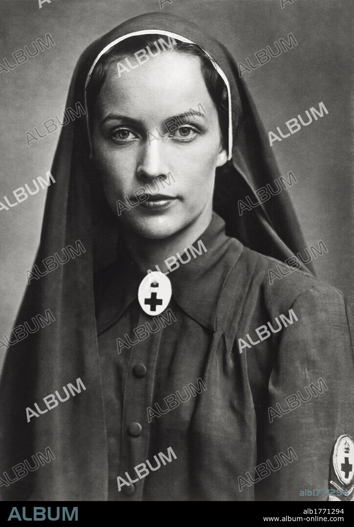 Ilona Edelsheim-Gyulai dressed up as a Red Cross nurse. Countess Ilona Edelsheim-Gyulai, the widow of Hungarian Vice-regent Istvan Horthy von Nagybanya, dressed up as a Red Cross nurse. August 1942.