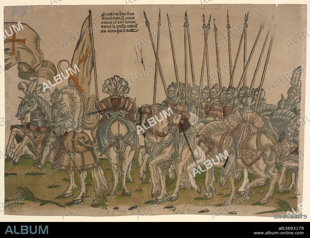 ANONYMOUS. Ceremonial Procession in Bologna on 5 November 1529, on the Occasion of Charles V's Coronation by Pope Clement VII.