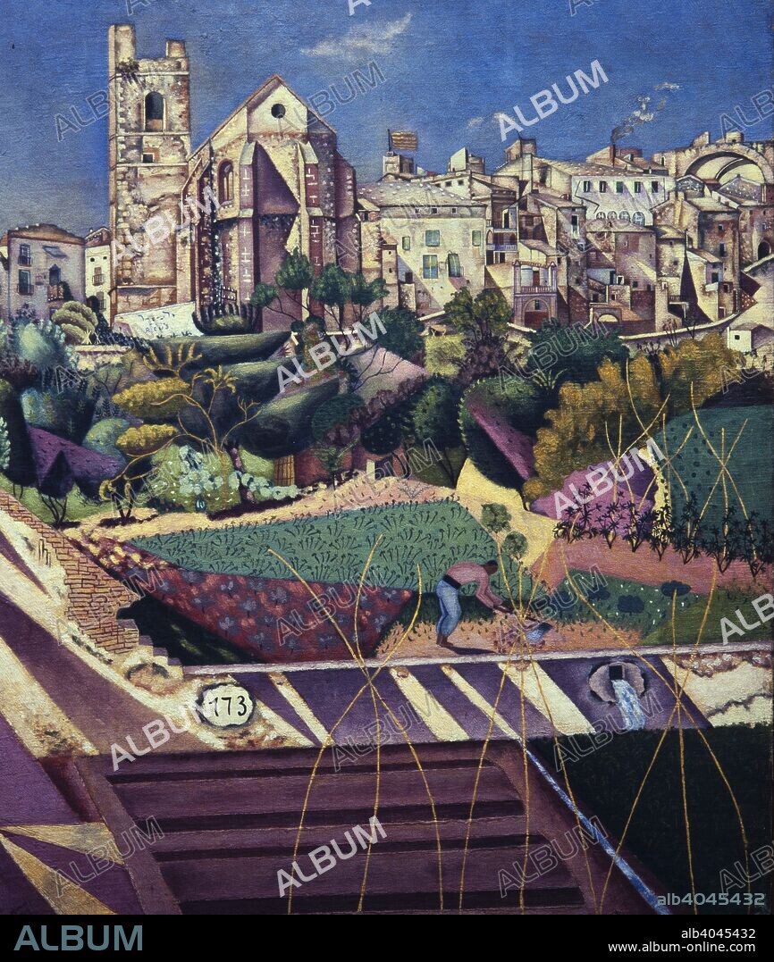 JOAN MIRO. Joan Miró, "Montroig, la iglesia y el pueblo" 1919, Colección particular.