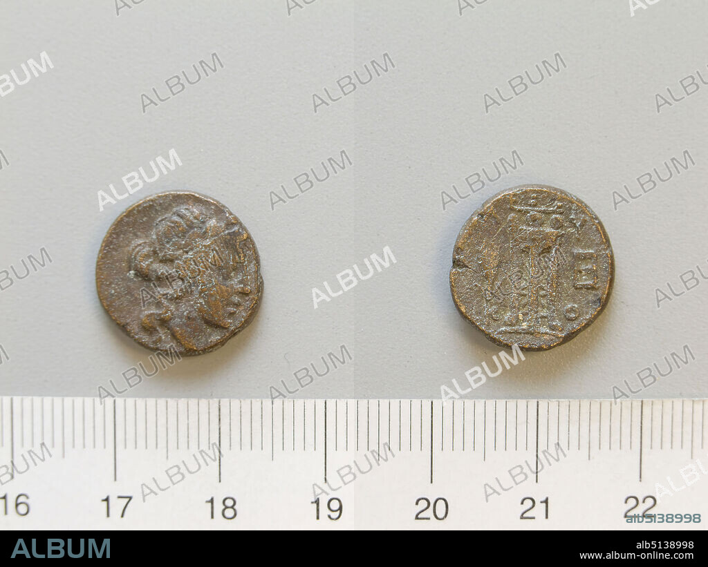 Mint: Argos, Coin from Argos, 228146 B.C., Copper, 3.52 g, 1:00, 16.0 mm, Made in Argos, Argolis, Greek, 3rd2nd century B.C., Numismatics.