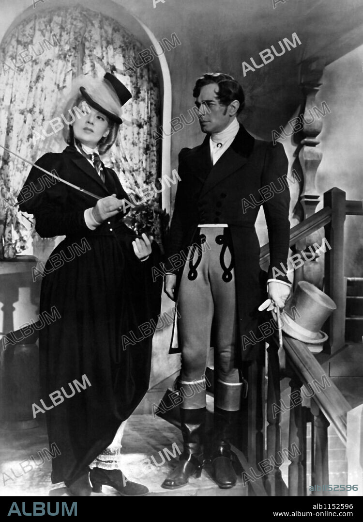 EDWIGE FEUILLERE and PIERRE RICHARD-WILLM in WICHED DUCHESS, 1942 (LA DUCHESSE DE LANGEAIS), directed by JACQUES DE BARONCELLI. Copyright FILMS ORANGE.
