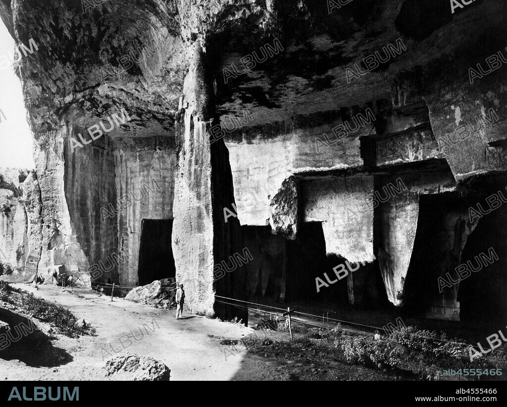 Latomia of the paradise, siracusa, sicily, italy, 1910-20.
