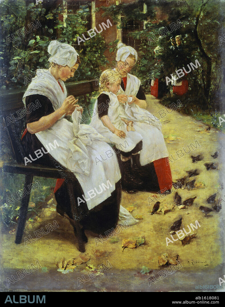 Orphan Girls In The Garden, Amsterdam  Max Liebermann (1847-1935/German).