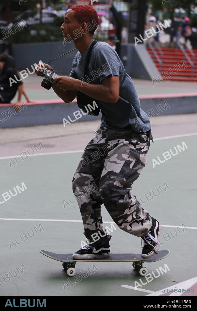 JADEN SMITH en SKATE KITCHEN, 2018, dirigida por CRYSTAL MOSELLE. Copyright BOW AND ARROW ENTERTAINMENT/PULSE FILMS/RT FEATURES.
