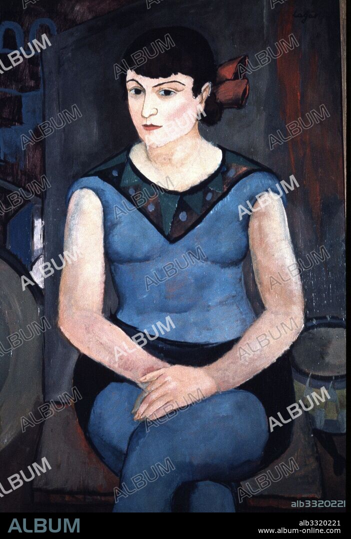 LAGAR, CELSO  PINTOR ESPAÑOL. CIUDAD RODRIGO 1891-1966  " FIGURA DE MUJER", OLEO SOBRE LIENZO  ATENCION: AUTOR CONTEMPORANEO SUJETO A COPYRIGHT ©. EL CLIENTE FINAL ES RESPONSABLE DE LA GESTION DE LOS DERECHOS DE AUTOR CON LAS SOCIEDADES EXISTENTES DE GESTION DE DERECHOS O DIRECTAMENTE CON LOS ORGANISMOS TITULARES DE LOS MISMOS.