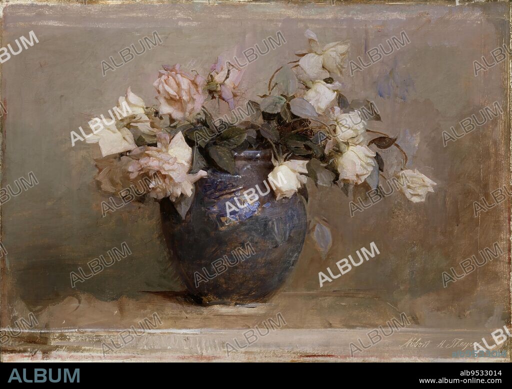 ABBOTT HANDERSON THAYER. Roses. Date: 1890. oil on canvas.