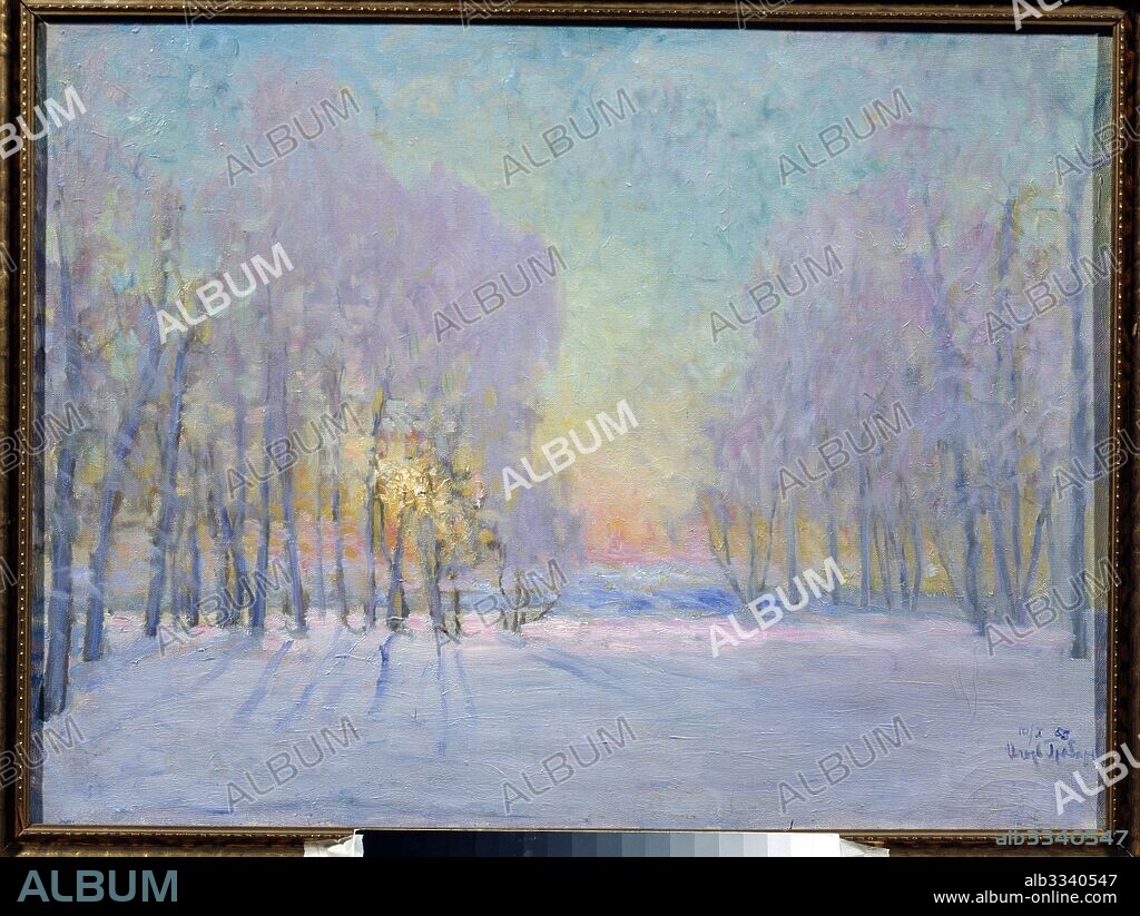 IGOR GRABAR. Hoarfrost at sunrise.