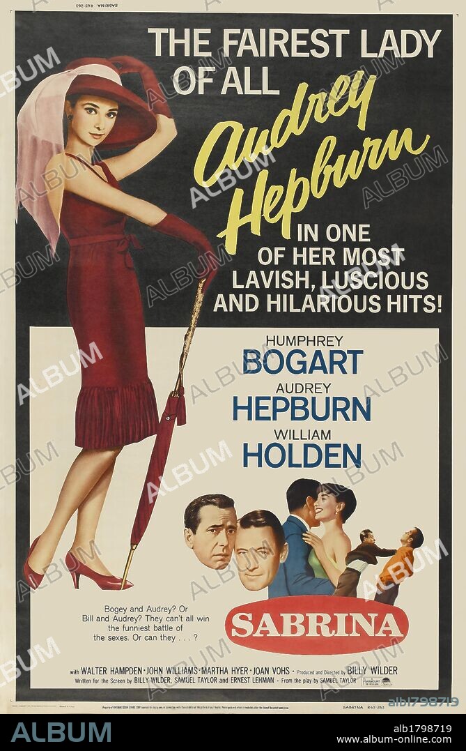 Poster of SABRINA, 1954, directed by BILLY WILDER. Copyright PARAMOUNT PICTURES.