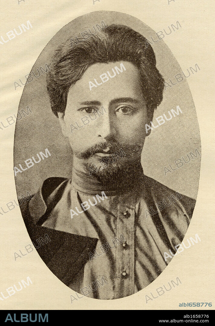 Leonid N. Andreyev, 1871-1919 Russian writer. From the book "The Masterpiece Library of Short Stories, Russian, Volume 12'.