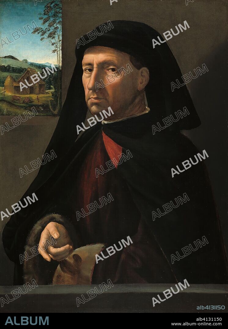 Portrait of a Gentleman. Ridolfo Ghirlandaio; Italian, 1483-1561. Date: 1500-1510. Dimensions: 68.2 × 49.2 cm (26 11/16 × 19 3/8 in.). Oil, probably with some tempera, on panel; transferred to canvas. Origin: Italy.