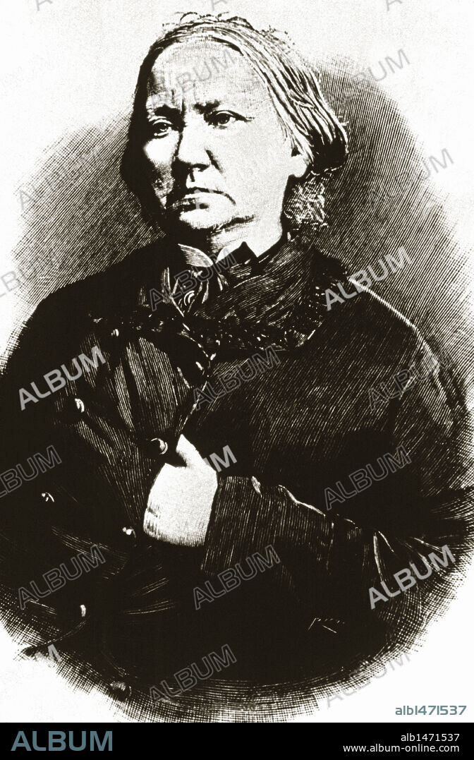 ARENAL, Concepción (El Ferrol, 1820-Vigo, 1893). Escritora y sociologa. En 1864 fue nombrada visitadora general de prisiones. Grabado del s. XIX.