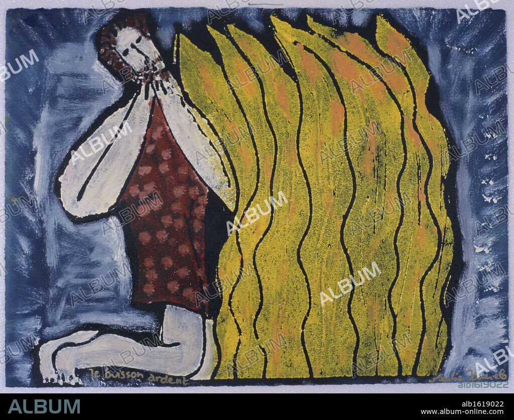 Moses & The Burning Bush    Leslie Xuereb (b.1959/French).
