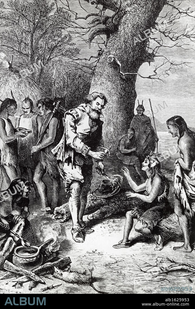 Captain John Smith, Captive Among the Indians  American History.