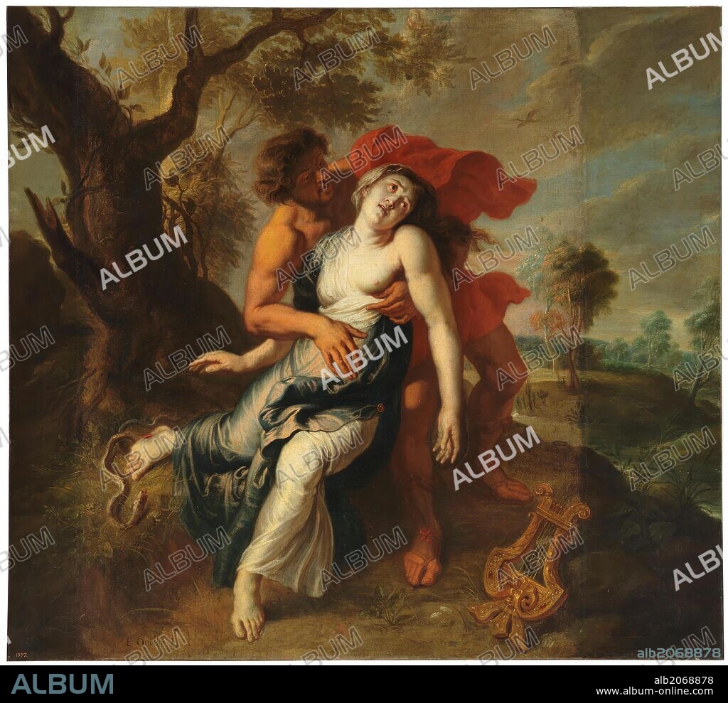 Jan Erasmus Quellinus / 'La muerte de Eurídice', Hacia 1630, Escuela Flamenca, Óleo sobre Lienzo, 179 cm x 195 cm, P01630.