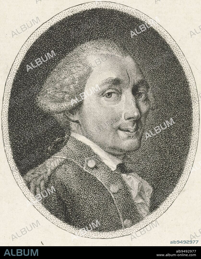 Portrait of George Hendrik de Wilde, François Joseph Pfeiffer (I), 1787, print maker: François Joseph Pfeiffer (I), Amsterdam, 1787, paper, etching, h 163 mm × w 116 mm.