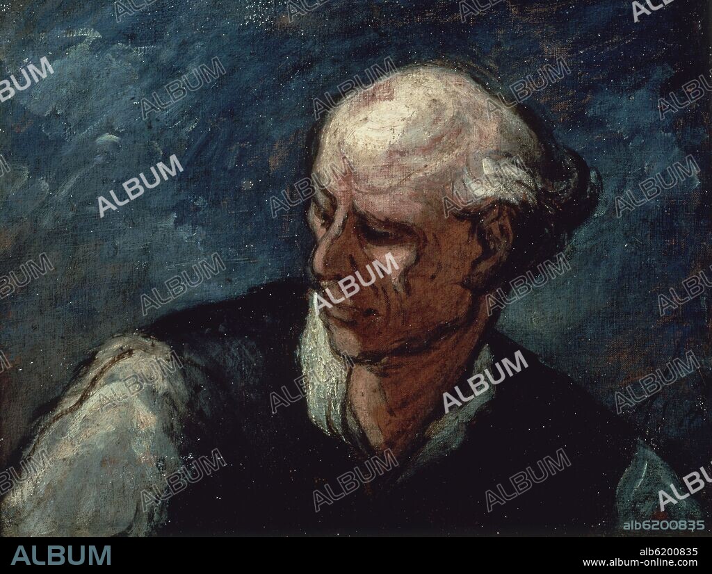 HONORE DAUMIER (1808-1879). CABEZA DE HOMBRE - SIGLO XIX.