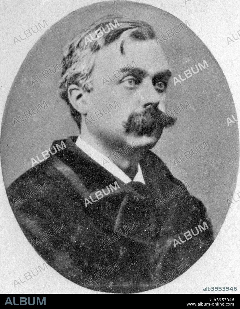 Leon Bloy, French novelist, essayist and poet, 1895. A photograph from Album de Photographies, Dans L'Intimite de Personnages Illustres, 1850-1950, Editions MD, 22 Rue de L'Arcade, Paris 8, 1850-1950.