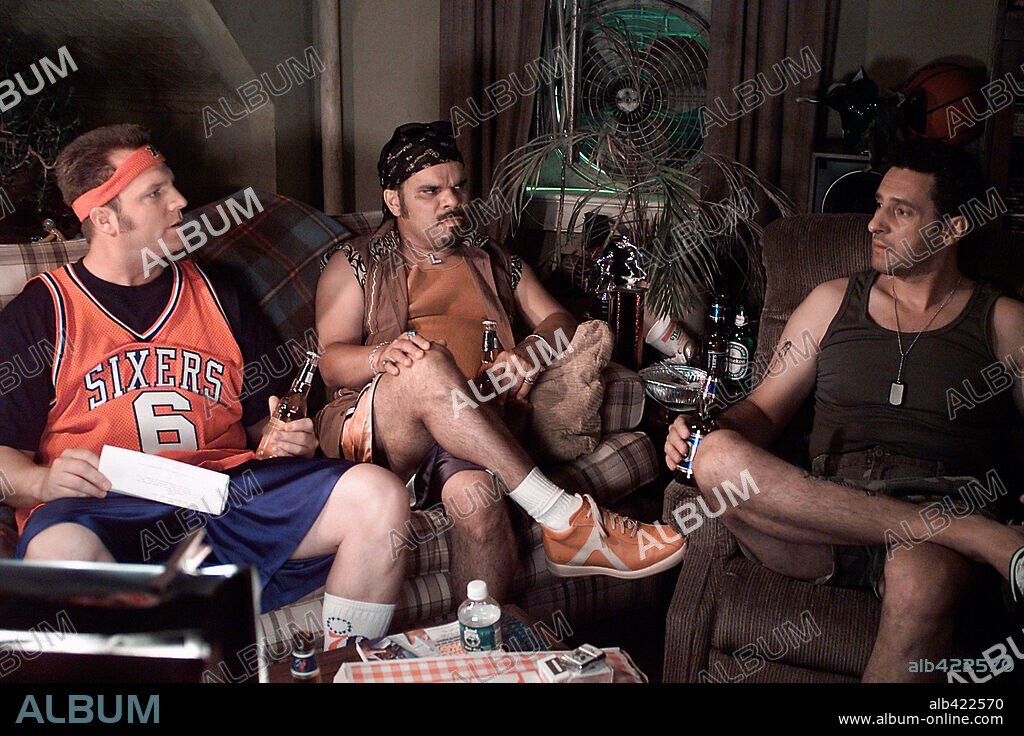 JOHN TURTURRO, JONATHAN LOUGHRAN and LUIS GUZMAN in ANGER MANAGEMENT, 2003, directed by PETER SEGAL. Copyright COLUMBIA PICTURES.