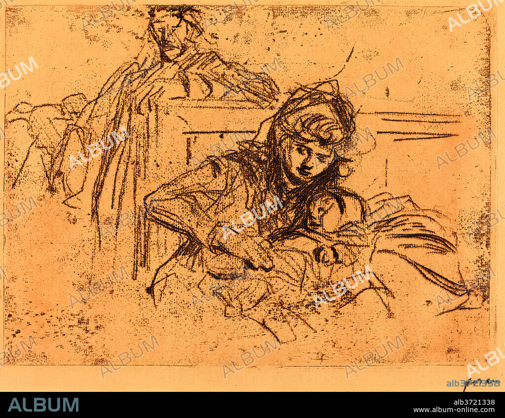 JEAN-LOUIS FORAIN. Evidence at the Hearing (first plate). Dated: 1908. Medium: soft-ground etching (zinc).