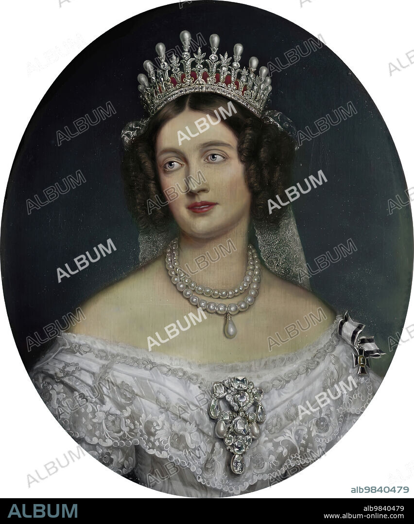 JOSEPH KARL STIELER. Elizabeth (1801-1873), Queen of Prussia, born Princess of Bavaria, married to King Frederick William IV, early-mid 19th century.