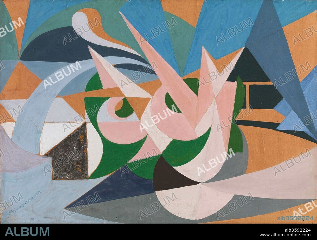 GIACOMO BALLA. Linee forze di paesaggio + giardino (Lines of Force of Landscape + Garden).