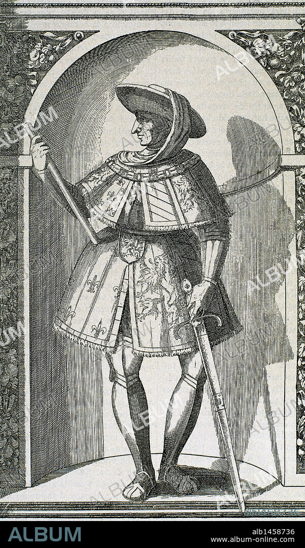 Philip III "the Good" (Dijon, 1396, Bruges, 1467). Duke of Burgundy (1419-1467), son of John the Fearless. Engraving.
