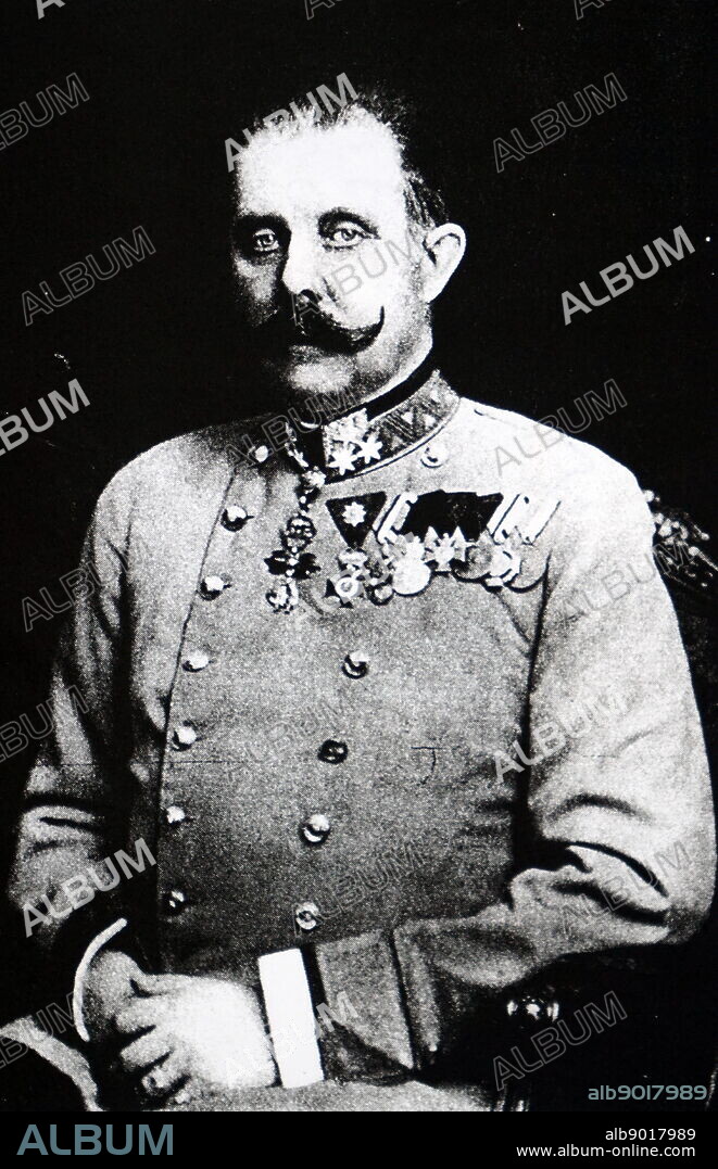 Photograph of Archduke Franz Ferdinand of Austria (1863-1914) an Archduke of Austria-Este, Austro-Hungarian and Royal Prince of Hungary and of Bohemia and, from 1896 until his death, heir presumptive to the Austro-Hungarian throne. Dated 20th century.