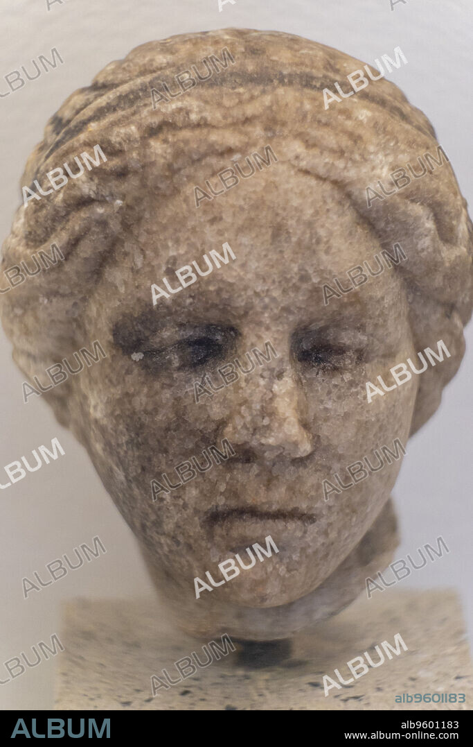 representacion de la diosa Venus, Museo-Centro de Interpretación del parque arqueológico de Segóbriga, Saelices, Cuenca, Castilla-La Mancha, Spain.
