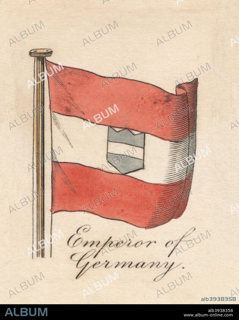 'Emperor of Germany', 1838. From A Display of the Naval Flags of All Nations. Collected from the Best Authorities. [Fisher, Son, & Co., London, 1838].