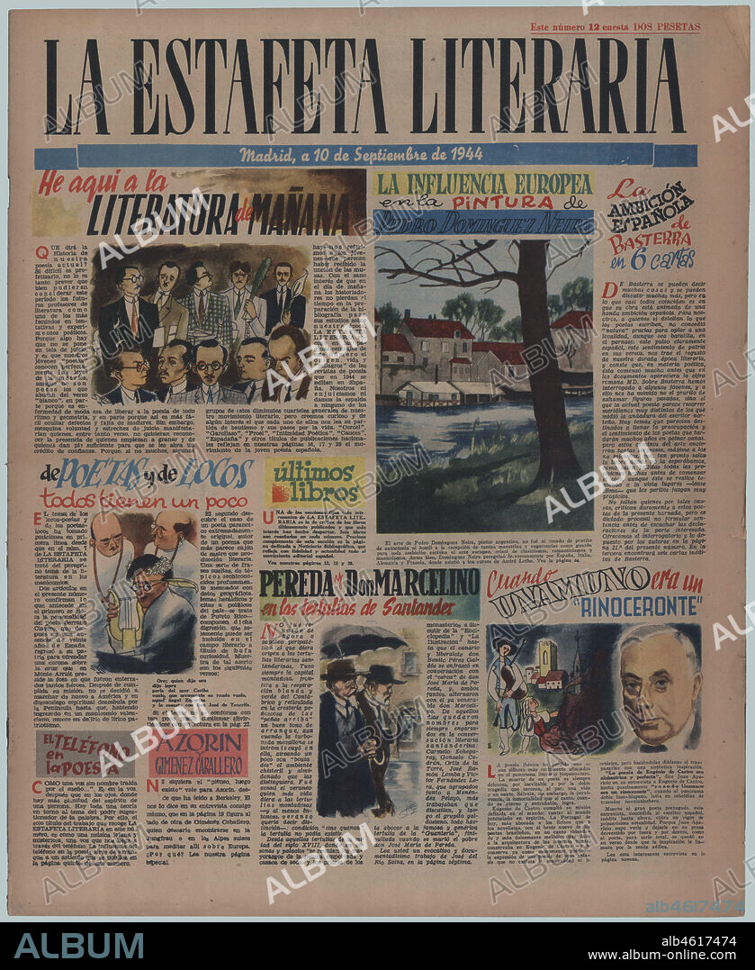 Portada de la revista La Estafeta Literaria. Madrid, septiembre de 1944.