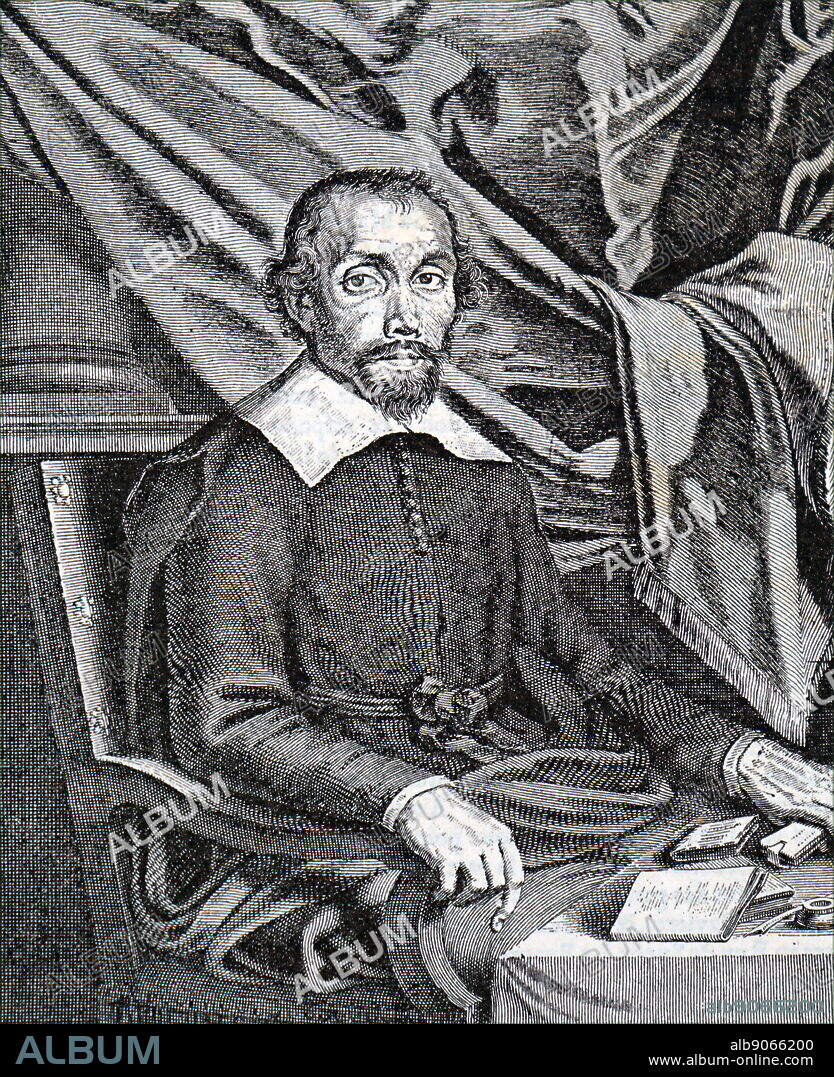 Portrait of Théophraste Renaudot (1586-1653) a French physician, philanthropist, and journalist. Dated 17th century.