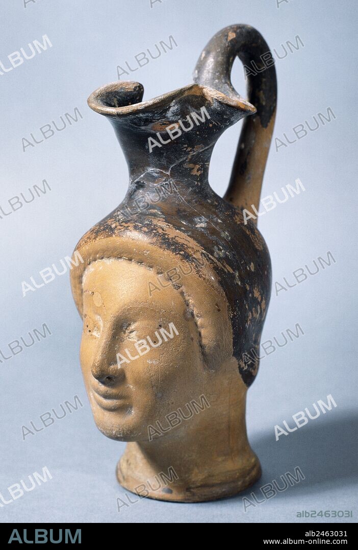 Greek art. Spain. Catalonia. Oenochoe, wine jug. Found in Empuries. 5th century BC. Archaeological Museum of Catalonia. Girona.